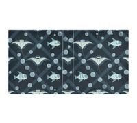 Childish Animal Manta Ray Fish Nero Blu 3,8 cm Raccoglitore con anelli a D con portablocco 1 confezione da 200 fogli