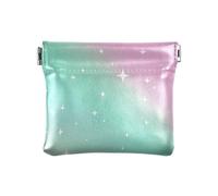 Childish Neon Star Gradient Peach Green Donna Piccola Pelle Cambiare Borsa Portatile Trucco Borsa Cambiare Borsa per Donna Ragazza
