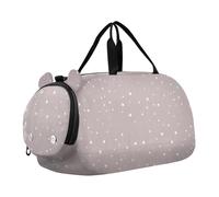 Childish Star and Moon Grey Peach Gym Duffel Bag con scomparto per scarpe multifunzionale Carry On Bag per viaggi, sport, fitness e allenamento bolsos deportivos para mujer, Stella infantile e luna
