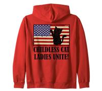 Childless Cat Lady Flag Tee Shirt,Childless Cat Ladies Unite Felpa con Cappuccio
