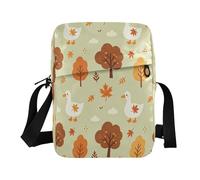 Childlike Duck Pattern - Borsa a tracolla in poliestere, 16,8 x 23,9 x 6,3 cm, multi scomparto, borsa a tracolla per uso quotidiano, viaggi, scuola e regalo casual