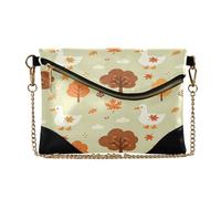 Childlike Duck Pattern Crossbody Bag, 2-in-1 pochette da polso con tracolla staccabile a catena