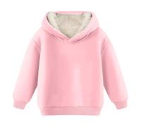 Children Autumn Winter Solid Pullover Tops a maniche lunghe, felpa con cappuccio, colore nero, Colore: rosa., 4-5 Jahre