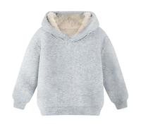 Children Autumn Winter Solid Pullover Tops a maniche lunghe, felpa con cappuccio, colore nero, grigio., 4-5 Jahre