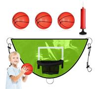 Children Basketball Hoop Set, Kids Trampoline Basketball Ring with Sunproof Backboard for Boys, Girls, Youth, Backyard, Bedroom, Garden, Sports Play, Party Fun, Home