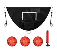 Children Basketball Hoop Set, Kids Trampoline Basketball Ring with Sunproof Backboard for Boys, Girls, Youth, Backyard, Bedroom, Garden, Sports Play, Party Fun, Home