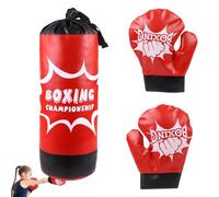 Children Boxing Set - Professional Bag with Gloves, Heavy Duty Punching Training Equipment for Boys and Girls, Durable Sandbag Strength Coordination | Indoor Home Gym Practice Fitness Toy Teens
