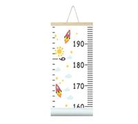 Children Growth Chart, Wall Height Ruler, Removable Measurement Decor, 59 x 7,9 pollici, Carino Hanging Tracker Design, Easy Peel Installation, for Nursery Bedroom Playroom Bathroom