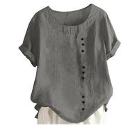 Children Kids Daily Vacation Casual Solid Short Sleeve O Neck T Shirt Top Shirt Shirt Top Top Top Shirt Spalla Ragazza, grigio., 9-10 Jahre
