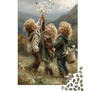 Children Playing Outdoors Puzzle Giochi 1000 Pezzi Per Gioco Familiare Arte Interesting Puzzle Adulti Foto 70x50cm/1000pcs