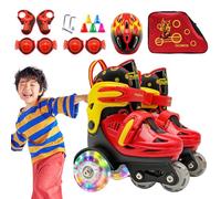 Children Roller Skates - Adjustable Three-Wheel Balance Skating Shoes, Lighted Training Skates | Outdoor Sports Toy For Kids Ages 3-8 Learning To Skate