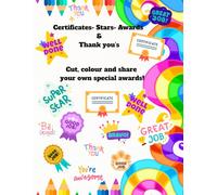 Children’s Cut & Colour Certificates: Fun Awards, Stars, and Thank You: Cut and Colour, Share with Friends and Family!