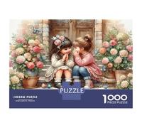 Children Sharing Secrets 1000 Pezzi Set Puzzle Puzzle Classico Cartone Robusto - Puzzle Per Coppie Ultra Difficili, Top Valutato, Attività Perfetta in Casa 38x26cm/1000pcs