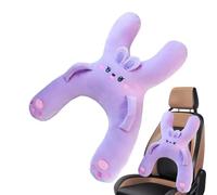 Children Travel Car Pillow - Cuddly Toy Style Headrest Pillow, Adjustable Side Support Wings, Lightweight Portable Design, Skin Friendly Fabric | Kids Seat Comfort Accessory, Road Trip Sleep Support