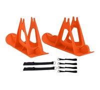 Children's Balanced Car Skis, Snowboard Sledge for Kids Bike Conversion, Durable Plastic Ski Boards with Heavy - Duty Straps, Dual - Purpose Winter Sports Training Equipment for (Arancia)