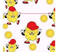 CHILDREN'S CUTE LEMON NOTEBOOK: 3 lines / 66 pages. Size 8.5 x 8.5 inches: For learning to write letters and numbers.