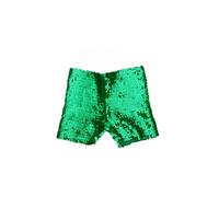 Children's Glitter Pants - And Shine Girls Performance Shorts Elasticizzati Costume da Palco per Ballerini (Green 10-12 Years)