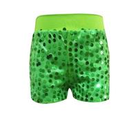 Children's Glitter Pants - Pantaloncini Elasticizzati Aderenti con Paillettes per Ragazzi E Ragazze (Green 12-14Years)