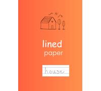Children's guided, lined workbook for handwriting practice and creativity, Orange A4 110 pages