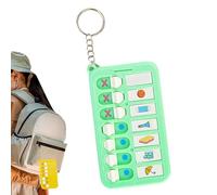 Children's Memo Daily Routine Tracker, ABS Kids Growth Planner and Task Check-In Device with Keychain, 10 x 5,8 cm/3.94 x 2.28in Lightweight 20g Portable Time Management Tool For Kids