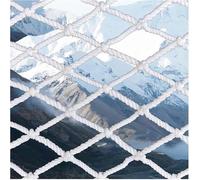 Children's Safety Net - White Rope Net for Stairs, Balconies & Windows - Knot-Free Anti-Fall Protection for Cats & Kids(5cm Mesh,2x4m(7x13ft))