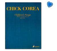 Children's Songs - Chick Corea - 20 pezzi per pianoforte, tastiera o strumento elettronico - Quaderno con clip colorata a forma di cuore - ED7254 9783795795887