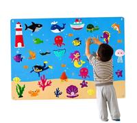 Childrens Teaching Felt Board per i più Piccoli Felt Story Board Animali Storytelling Flanel Early Learning Toys per Kid 104x75cm