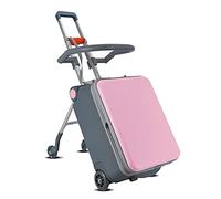 Children's Trolley Can Ride Kid's Ride-On Suitcase in-Flight Bed - Help Your Child Relax Sleep on The Plane -Best for Ages 3-7 Blue (Pink)