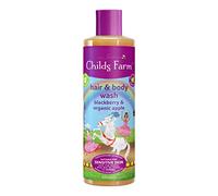 Childs Farm Bagnoschiuma e corpo per bambini, 500 ml, mora e mela biologica, adatto per pelli secche, sensibili e soggette a eczemi