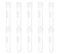CHILDWEET 10 Pezzi Provette di Coltura da Laboratorio in Plastica 12ml con Tappo Scrivibile e Confezione Sterile per Campionamento Liquidi e Esami