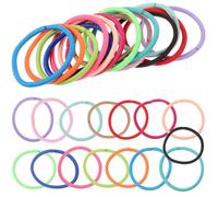 CHILDWEET 100 Elastici per Chioma da Donna 4 Mm in Poliestere Resistente Anelli per Chioma Assortiti Colorati Pratiche per Uso Quotidiano e Regali per Ragazze Colore Casuale