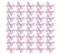 CHILDWEET 100 Fermagli per Chioma a Farfalla Viola in Tulle Doppio Strato da 4,5 Cm, Mini Forcine 3d Strass per Cosplay e Abbigliamento Tradizionale Cinese Han, Accessori Decorativi