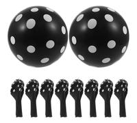 CHILDWEET 100 Palloncini Nero a Pois in Lattice per Festa e Matrimonio, Facili da Montare, come Decorazioni e Props Fotografici
