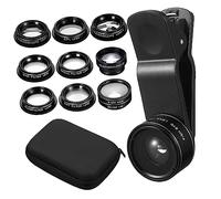 CHILDWEET 1set Kit Di Lenti Per Smartphone Portatile Obiettivo Fisheye Grandangolo Macro e Teleobiettivo Per Fotografie Di Paesaggi e Dettagli Di Piccoli Oggetti