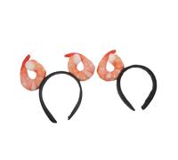CHILDWEET 2 Pezzi Fascia per Chioma Food Finto a Forma di Gambero, Accessorio e Hair Accessory, e Plastica, per Cosplay e Halloween, Donne e Ragazze