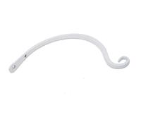 CHILDWEET 2 Pezzi Ganci in Ferro Bianco per Cesti Appesi e Porta Vasi da Parete, Staffa Decorativa Super Resistente per Giardino e Uso Esterno