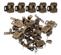 CHILDWEET 20 Pezzi Chiusura Porta a Clip Marrone in Ferro Fermaporta a Sfera, Protezione di Prima Classe Resistente alla Ruggine per Armadi e Mobili
