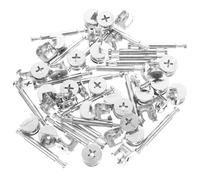 CHILDWEET 20 Set Kit di Collegamento per Mobili Doppio Gambo 48mm Raccordi a Camma in Lega di Zinco, Elementi di Fissaggio Compatti e Resistenti per Armadi e Arredamento Cucina