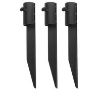 CHILDWEET 3 Pezzi Base Design Multifunzione per Lapidi per Supporto Bandiera in Ferro Nero Resistente alle Intemperie 27,5x5x4,5cm per Tombe e Commemorazioni
