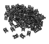 CHILDWEET 300 Pezzi Supporto per Fascette in Nylon a Sella per Cavi e Fili, Materiale Abs Nero, Forma Sagomata Compatta Foro Preforato per Montaggio su Rack Server e Canaline