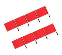 CHILDWEET 8 Bandiere di Segnalazione Rosse in Cotone e Metallo Resistente per Gestione e Decorazione Vivace in Eventi Sportivi e Operazioni Ferroviarie
