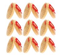 CHILDWEET 9 Pezzi Castagnette in Legno per Doppia Piastra, Suono Nitido e Bilanciato, Design Sicuro e Bordi Arrotondati per Giochi Ritmici e Lezioni