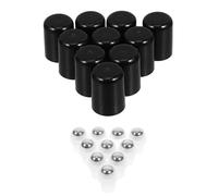 CHILDWEET Accessori per Oli Essenziali 20 Pezzi con Rullo in Acciaio Inossidabile e Tappo Antipolvere Nero per Flaconi da 18 Denti, Applicazione Uniforme e Affidabile per Aromaterapia