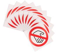 CHILDWEET Adesivi di Avvertimento Non Toccare 10 Pezzi Ø30mm, Cartelli di Sicurezza Autoadesivi per Macchine, Etichette Murali Resistenti per Cantieri e Aziende Industriali