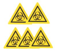 CHILDWEET Adesivi Leggeri e Pratici Rischio Biologico di Avvertimento per Laboratorio 5pezzi in PC Cartelli di Sicurezza per Cautela e Segnalazione