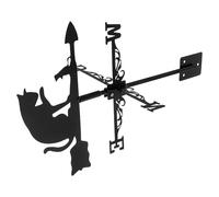 CHILDWEET Banderuola Nero e Inossidabile Segnavento Gatto Installazione Facile Decorazione Esterna e Funzionale per Giardino