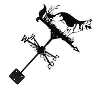 CHILDWEET Banderuola Segnavento in Ferro a Forma di Cane Nero, Decorazione Creativa per Giardino e Patio, Facile da Installare per Indicare la Direzione del Vento