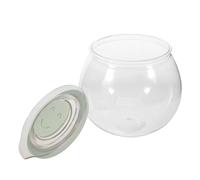 CHILDWEET Barattolo Trasparente Ermetico 800ml in Plastica con Coperchio | Valvola D’aria Integrata, Design Rotondo Moderno, per Dispensa e Scrivania, Facile da Pulire