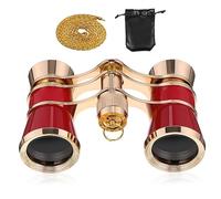 CHILDWEET Binocoli Compatti in Stile Vintage Binocolo Da Teatro in Metallo Placcato Oro Binocoli Per Birdwatching e Eventi Sportivi