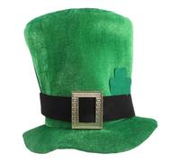 CHILDWEET Cappello Verde da Leprechaun con Trifoglio per Festa di San Patrizio, Cappello a Cilindro Elegante e Comodo per Adulti, per Eventi e Celebrazioni